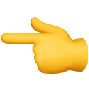 Main avec index pointant à gauche