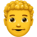 Homme : cheveux bouclés
