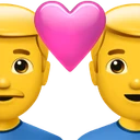 Couple avec cœur : homme et homme