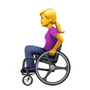 Femme en fauteuil roulant manuel