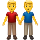 Deux hommes se tenant la main