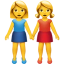 Deux femmes se tenant la main