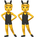 Personnes avec des oreilles de lapin