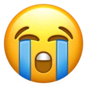 Visage qui pleure à chaudes larmes