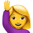 Femme qui lève la main