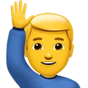 Homme qui lève la main