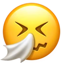 Visage qui éternue