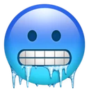 Visage bleu et froid