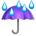 Parapluie avec gouttes de pluie