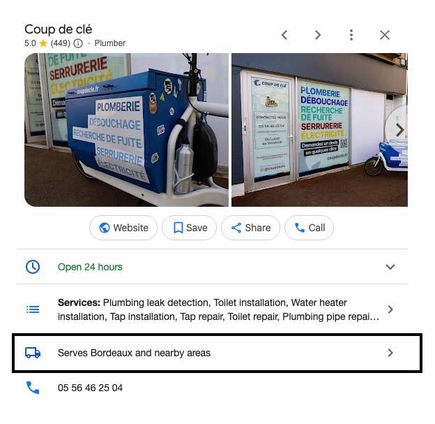 Validez la fiche et vos zones desservies