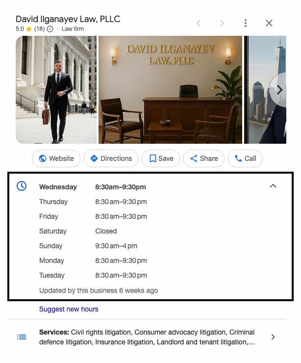 Paramétrez vos horaires Google Business